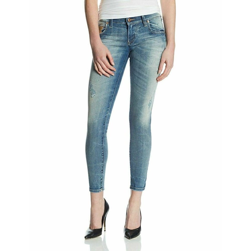 Diesel Women's Grupee Ankle Super-Slim Skinny Jean 0809B Indigo NG25